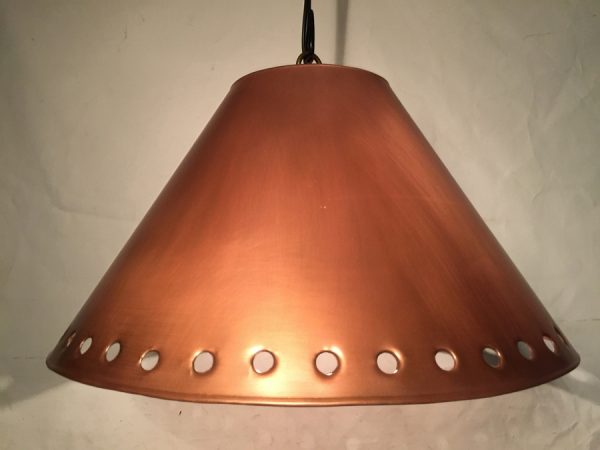 Metal empire lamp shade in copper-solid design