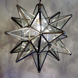 Glass Moravian Star Pendant Light