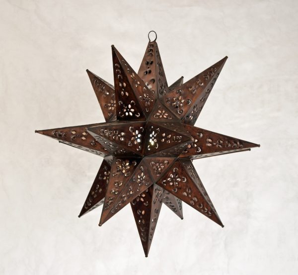 Tin Moravian Star Light-Antique