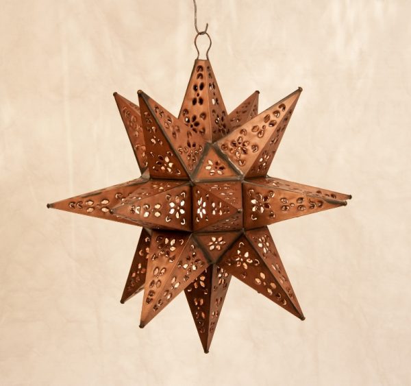 Tin Moravian Star Light-Copper