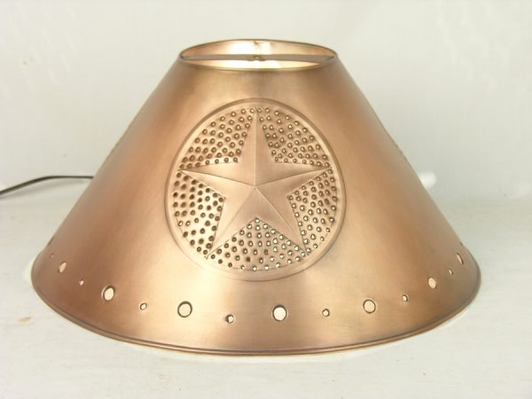 Metal Empire lamp shades copper finish star design