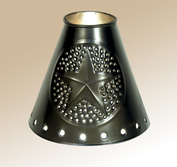 Ceiling fan lamp shade tin star design in dark bronze finish