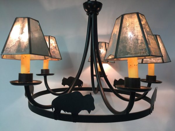 Antique mirror chandelier shades