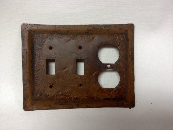 Metal Switch plate rustic tin rounded corners