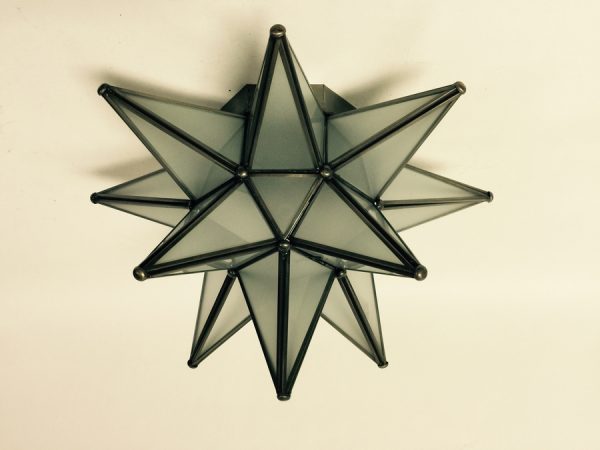 Frosted Glass Moravian Star Ceiling Light