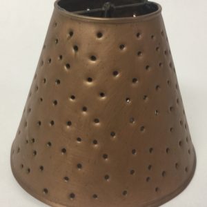 Metal chandelier sconce shade with berber dots in copper finish