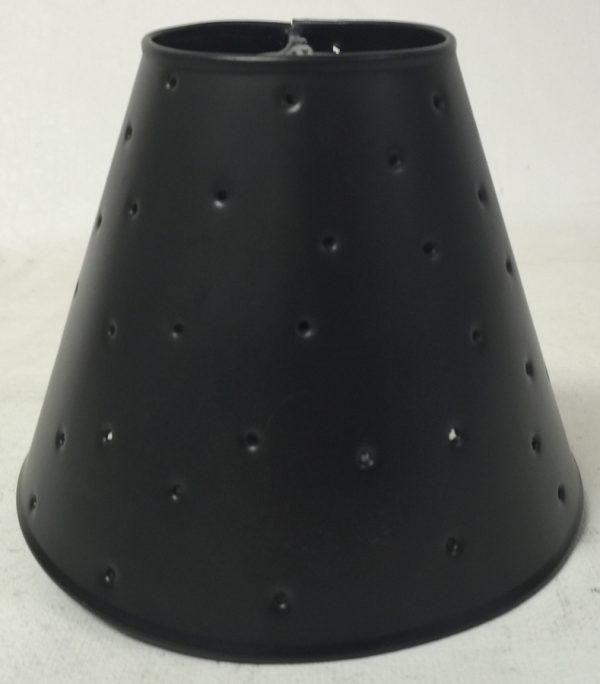 Metal chandelier sconce shade with berber dots in dark bronze