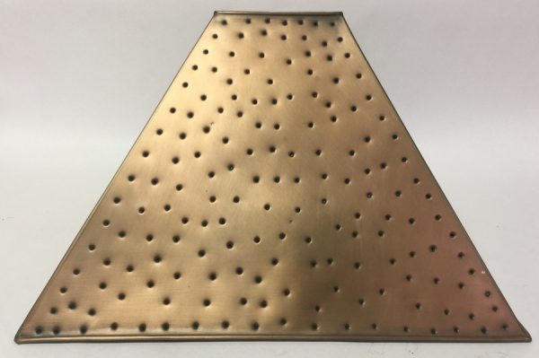 Pyramid style lamp shade berber dot copper finish